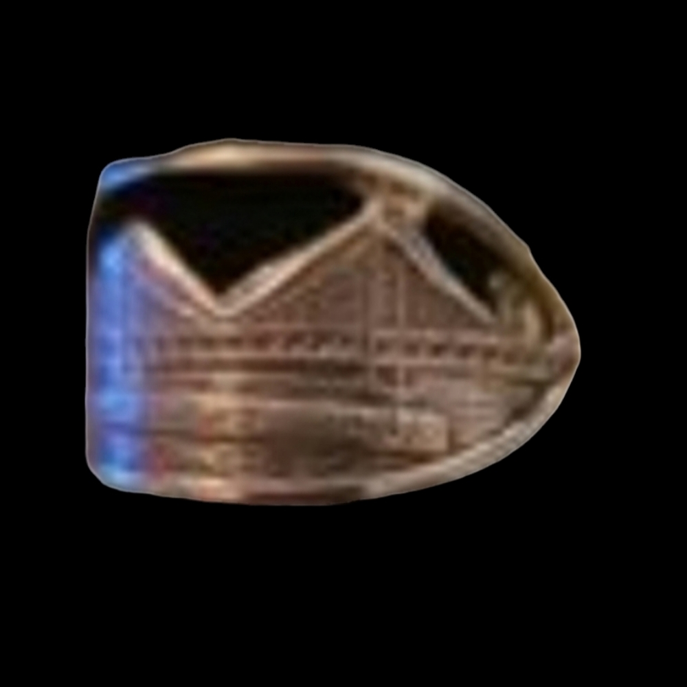 Mackinac Suspension bridge in Michigan Hand Made Spoon Ring Size 7